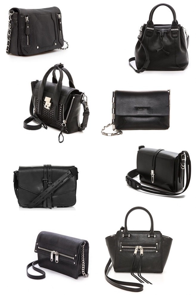 I’m currently looking for the perfect black shoulder bag featuring silver toned hardware.