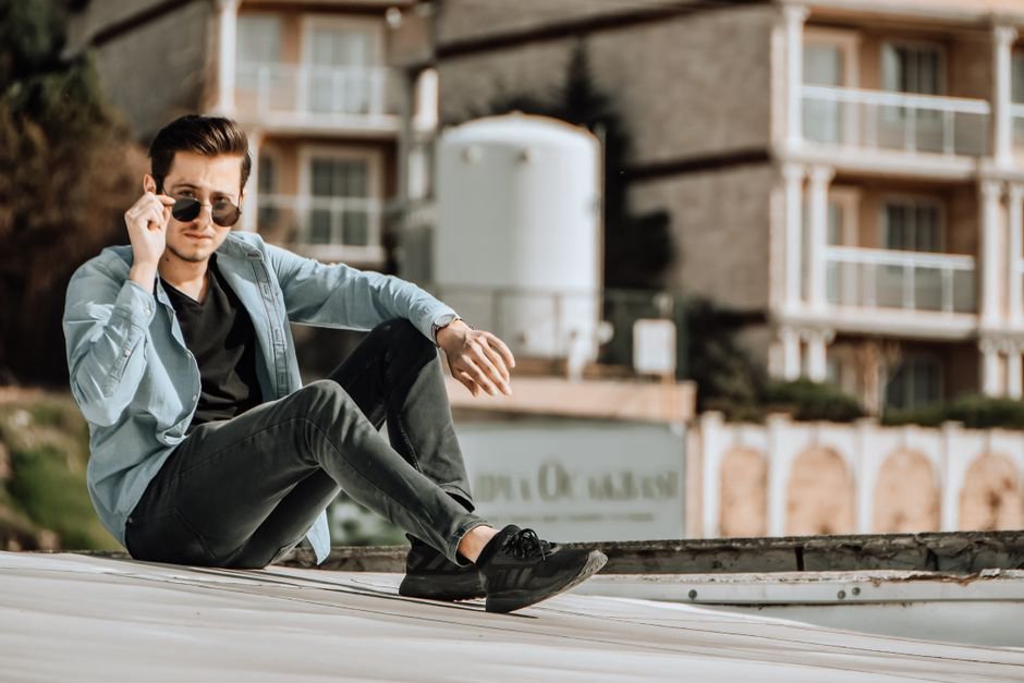 Jeans im Slim-Fit-Stil mit Blazer für den Alltag